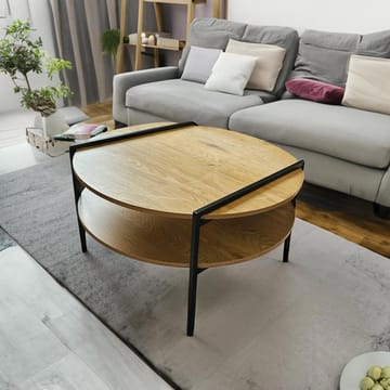 Sofabord HOME4YOU Hedvig 80x80x45 cm ask/svart - Ask / svart - Møbler - Bord - Sofabord