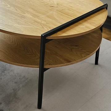 Sofabord HOME4YOU Hedvig 80x80x45 cm ask/svart - Ask / svart - Møbler - Bord - Sofabord