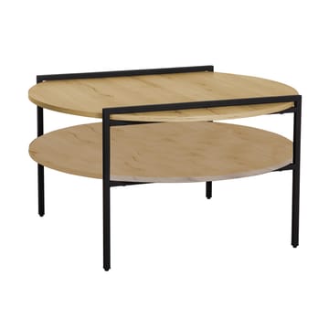 Sofabord HOME4YOU Hedvig 80x80x45 cm ask/svart - Ask / svart - Møbler - Bord - Sofabord