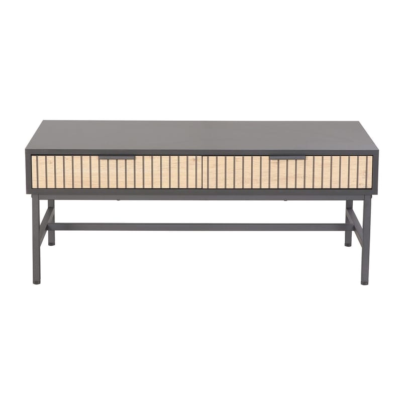 Sofabord HOME4YOU Helve 100x48x40 cm melamin - svart / lyst tre - Møbler - Bord - Sofabord