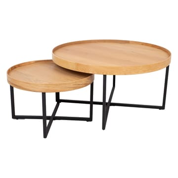 Sofabord HOME4YOU Music 2 stk. sett eik 60x38, 90x46 - Eik - Møbler - Bord - Sofabord