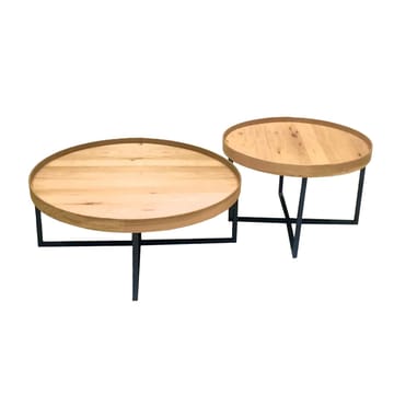 Sofabord HOME4YOU Music 2 stk. sett eik 60x38, 90x46 - Eik - Møbler - Bord - Sofabord