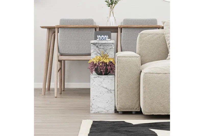 Sofabord Homemania Carrara Marmor - Carrara Marmor - Møbler - Bord - Sofabord