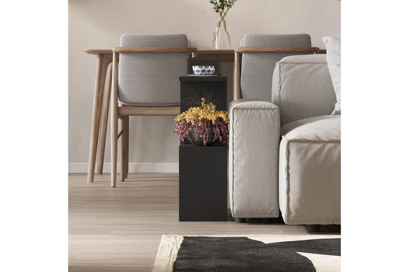 Sofabord Homemania Silkemyk Svart - Silkemyk Svart - Møbler - Bord - Sofabord