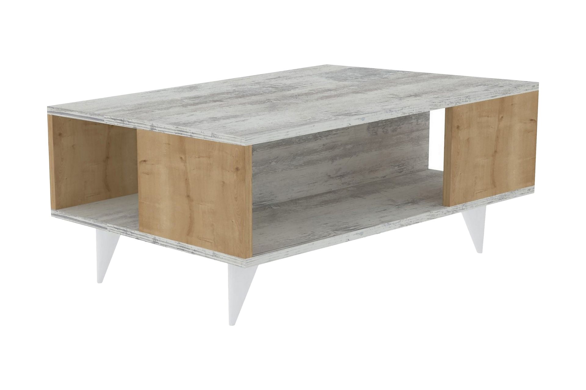 Homfred Sofabord 90x39,5x90 cm - Hvit - Møbler - Bord - Sofabord