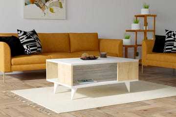 Homfred Sofabord 90x39,5x90 cm - Hvit - Møbler - Bord - Sofabord