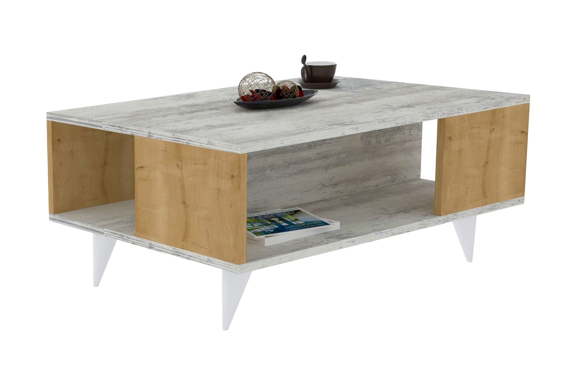 Homfred Sofabord 90x39,5x90 cm - Hvit - Møbler - Bord - Sofabord