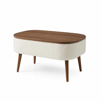 Sofabord Homitis Noya (90 x 43 x 60 cm) Hvit valnøtt - Møbler - Bord - Sofabord