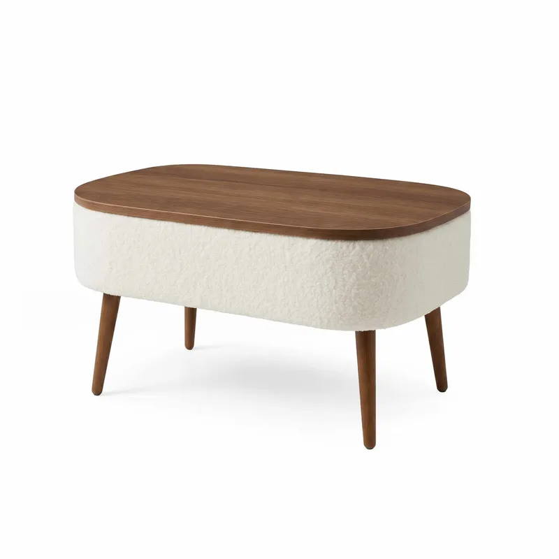 Sofabord Homitis Noya (90 x 43 x 60 cm) Hvit valnøtt, undefined