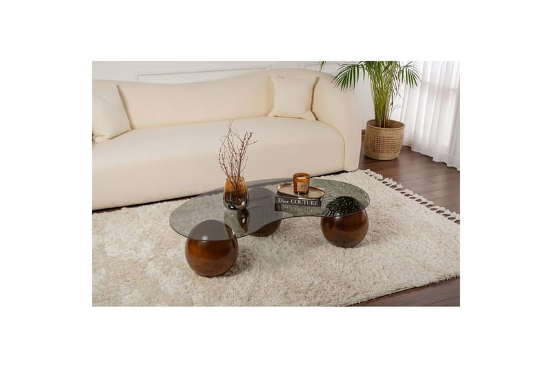 Sofabord Homitis Sofabord Jaromere Valnøtt / Grå Mellommørkt tre, grå - Møbler - Bord - Sofabord