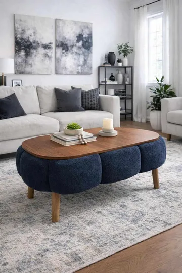 Sofabord Homitis Papatya (98 x 45 x 68 cm) Antrasitt - Antrasitt - Møbler - Bord - Sofabord