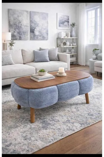 Sofabord Homitis Papatya (98 x 45 x 68 cm) Grå - Møbler - Bord - Sofabord