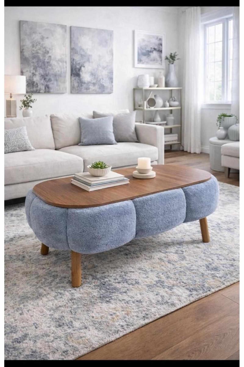 Sofabord Homitis Papatya (98 x 45 x 68 cm) Grå - Møbler - Bord - Sofabord