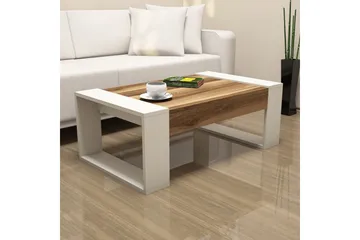 Hommaz Sofabord 102 cm - Valnøttsbrun/Kremhvit - Møbler - Bord - Sofabord