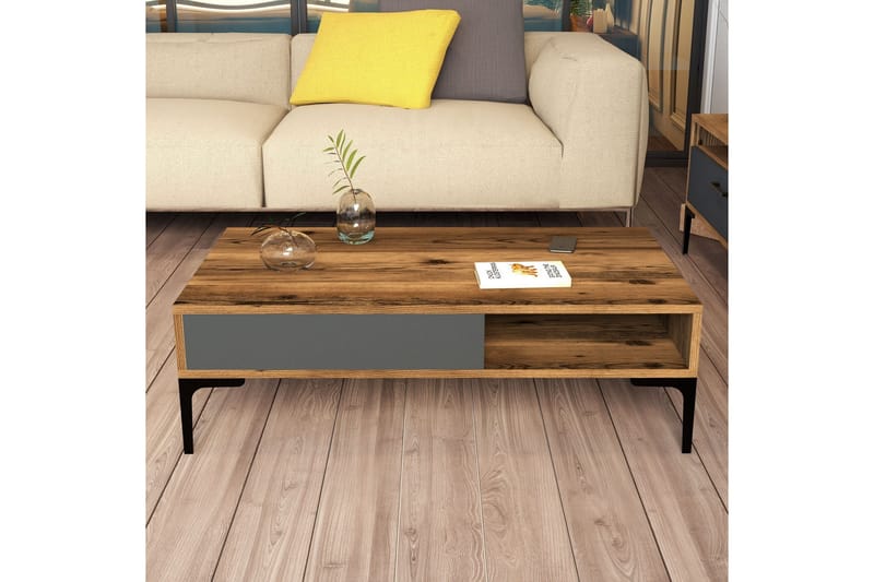 Hommaz Sofabord 105x32,6x105 cm - Brun - Møbler - Bord - Sofabord