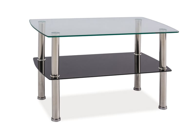 Hospers Sofabord 75 cm - Glass/Sølv - Sofabord