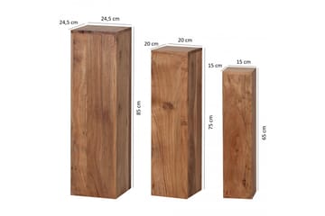 Houman Settbord 25 cm 3 Bord - Akasie - Møbler - Bord - Sofabord