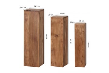 Houman Settbord 25 cm 3 Bord - Akasie - Møbler - Bord - Sofabord