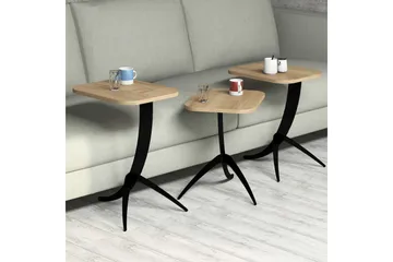 Hovdane Settbord 45 cm 3 Bord - Brun - Møbler - Bord - Sofabord
