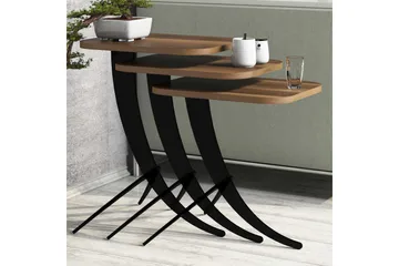 Hovdane Settbord 45 cm 3 Bord - Mørkebrun - Møbler - Bord - Sofabord