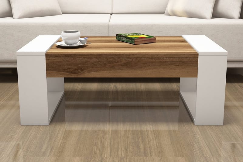 Hovdane Sofabord 102 cm - Brun/Hvit - Møbler - Bord - Sofabord