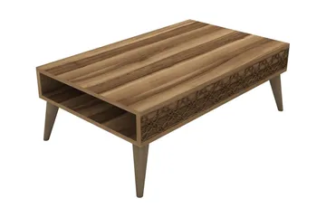 Hovdane Sofabord 105 cm med Oppbevaring Hylle KedjeMønster