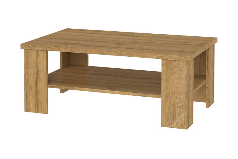 Hovencamp Sofabord 107 cm med Oppbevaringshylle - Brun - Møbler - Bord - Sofabord