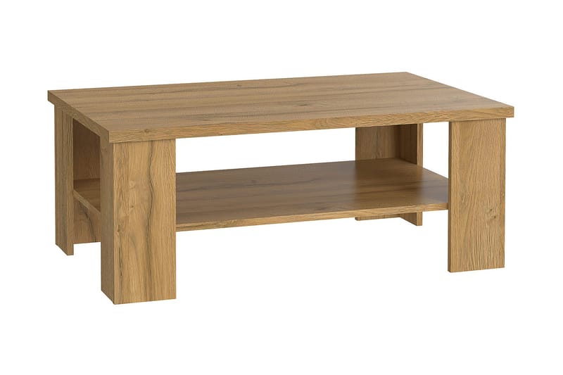 Hovencamp Sofabord 107 cm med Oppbevaringshylle - Brun - Møbler - Bord - Sofabord