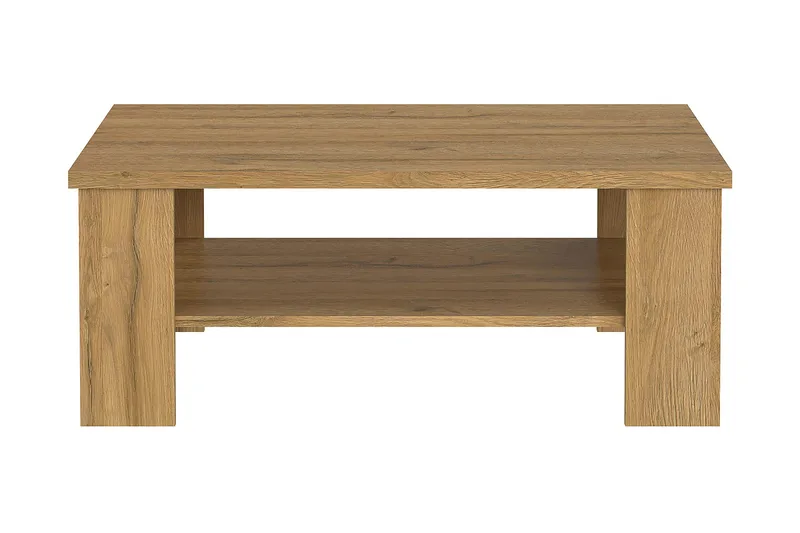 Hovencamp Sofabord 107 cm med Oppbevaringshylle, Brun