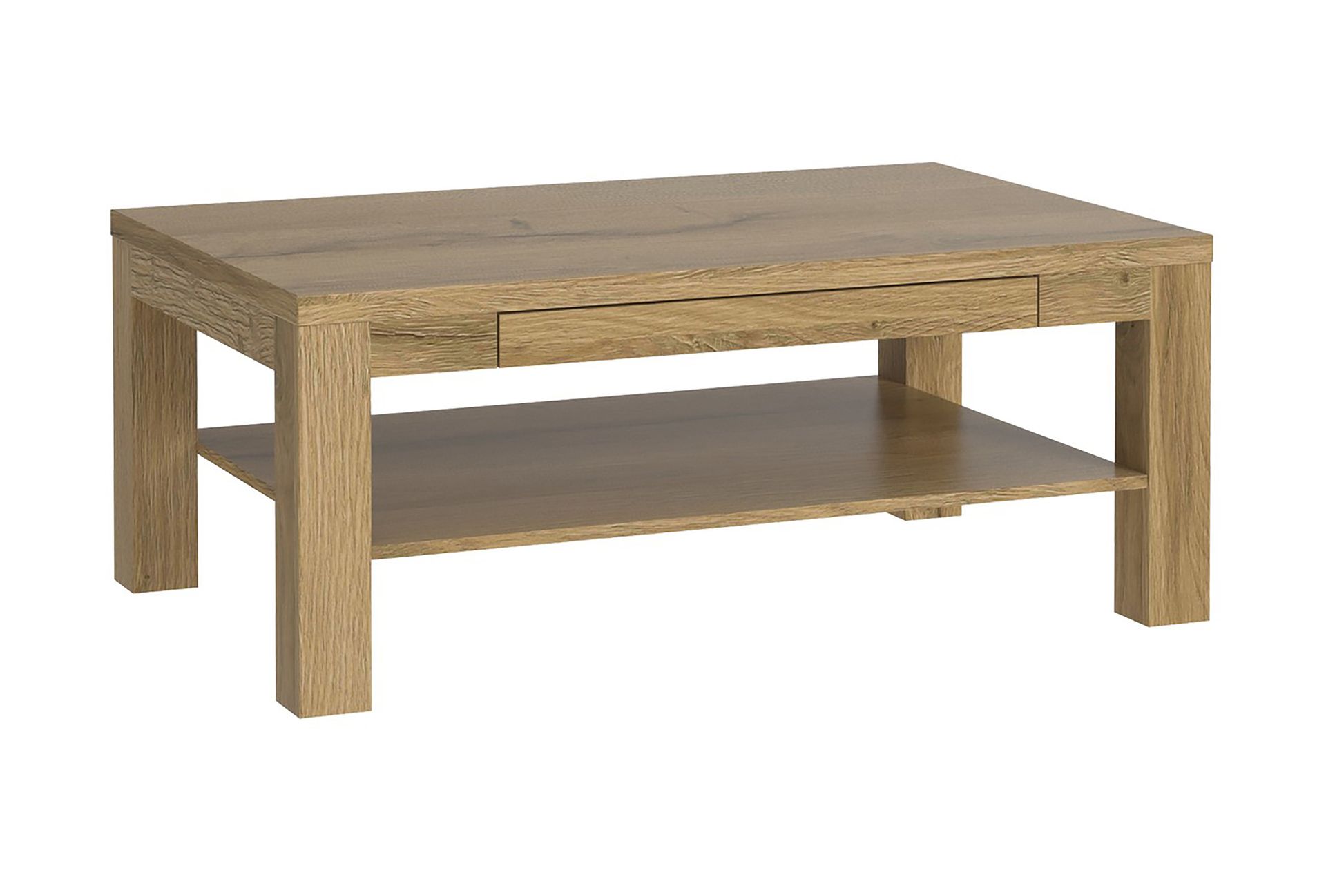 Hovencamp Sofabord 110 cm med Oppbevaringshylle - Brun - Møbler - Bord - Sofabord