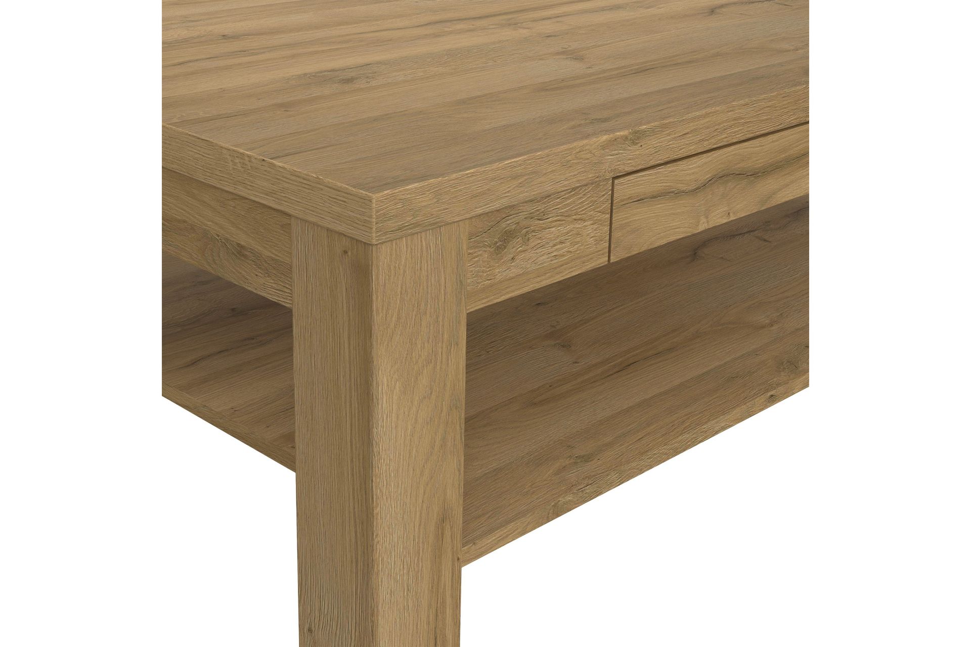 Hovencamp Sofabord 110 cm med Oppbevaringshylle - Brun - Møbler - Bord - Sofabord