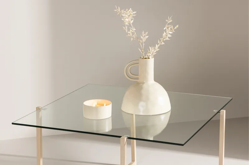 Hybrid Sofabord 80x80 cm - Transparent - Møbler - Bord - Sofabord