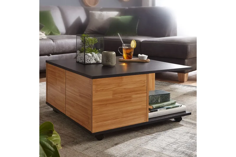 Hyland Sofabord 70 cm - Svart - Møbler - Bord - Sofabord - Sofabord med hjul