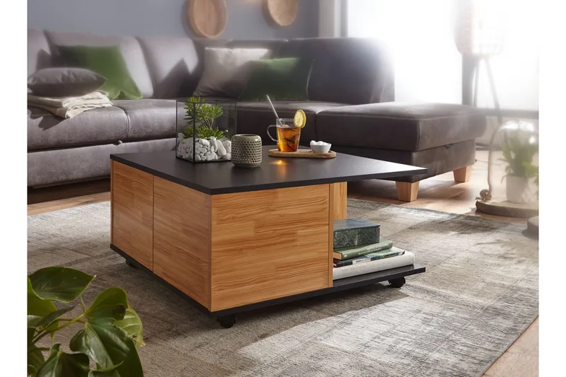 Hyland Sofabord 70 cm - Svart - Møbler - Bord - Sofabord - Sofabord med hjul