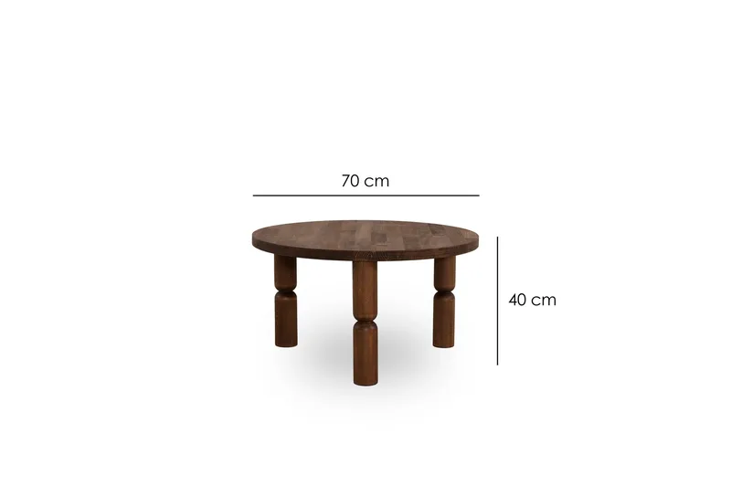 Ida Sofabord 70 cm - Valnøtt - Møbler - Bord - Sofabord