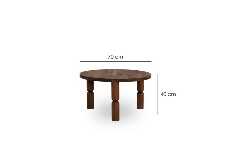 Ida Sofabord 70 cm - Valnøtt - Møbler - Bord - Sofabord