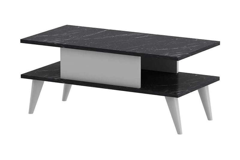 Irbene Sofabord 90x40x90 cm - Svart/Hvit - Møbler - Bord - Sofabord