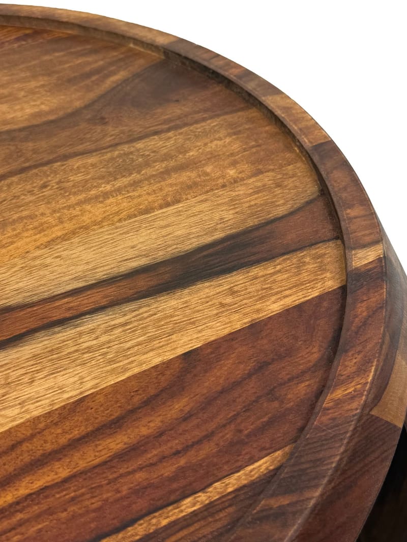 Ivoilo Sofabord 60 cm Landlig stil - Varm mørkebrun - Møbler - Bord - Sofabord - Sofabord med oppbevaring