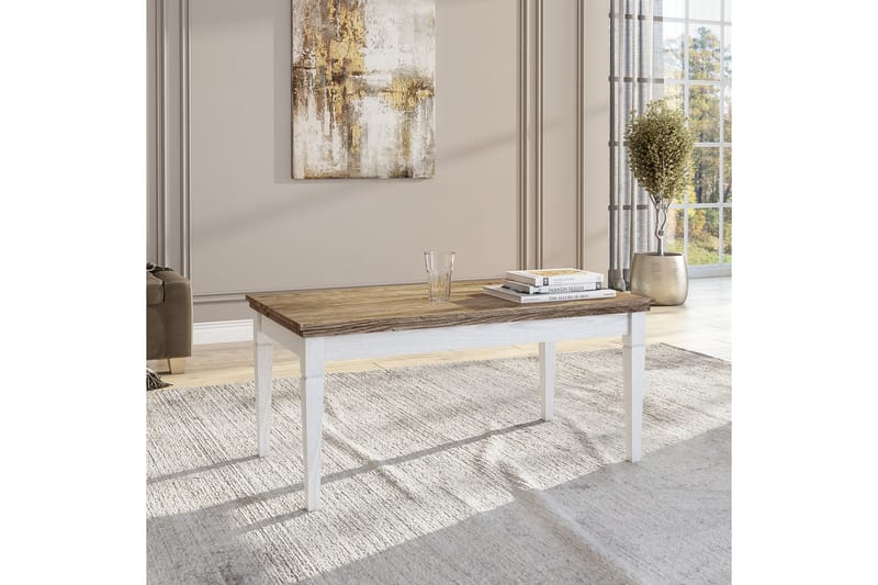 Ivreri Sofabord 110 cm - Hvit/Natur - Møbler - Bord - Sofabord