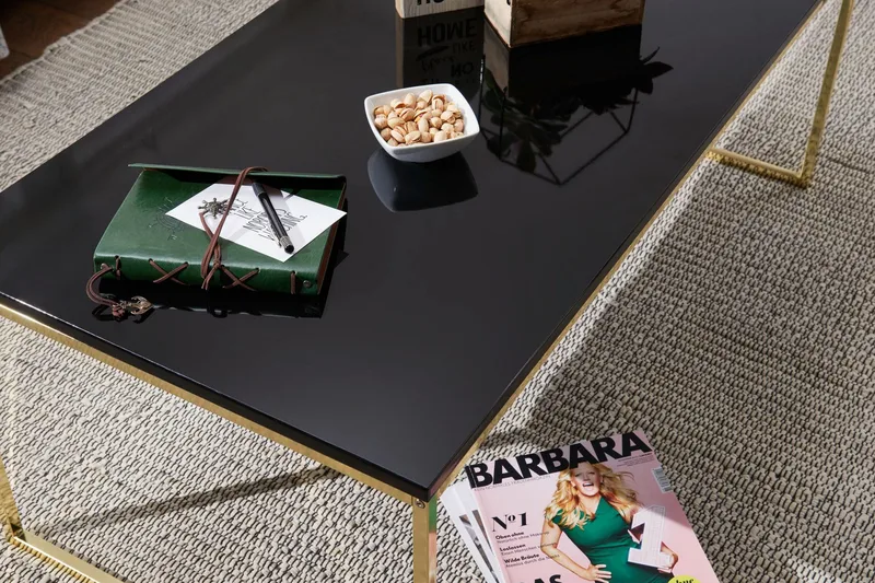 Jaise Sofabord 120 cm - Svart/Gull - Møbler - Bord - Sofabord