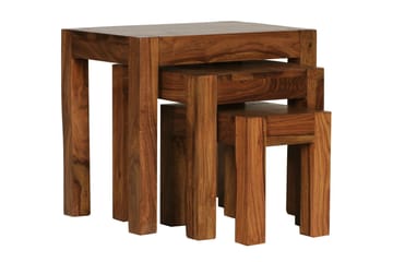 Jaisen Settbord 45 cm 3 Bord - Massivt Tre - Møbler - Bord - Sofabord