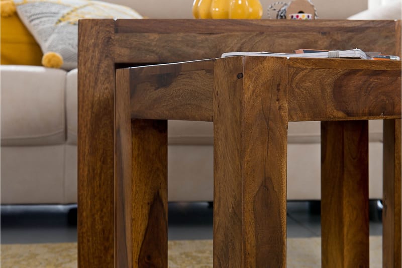 Jaisen Settbord 45 cm 3 Bord - Massivt Tre - Møbler - Bord - Sofabord