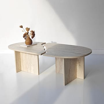Jorvis sofabord 120 cm ovalt - Travertin - Møbler - Bord - Sofabord
