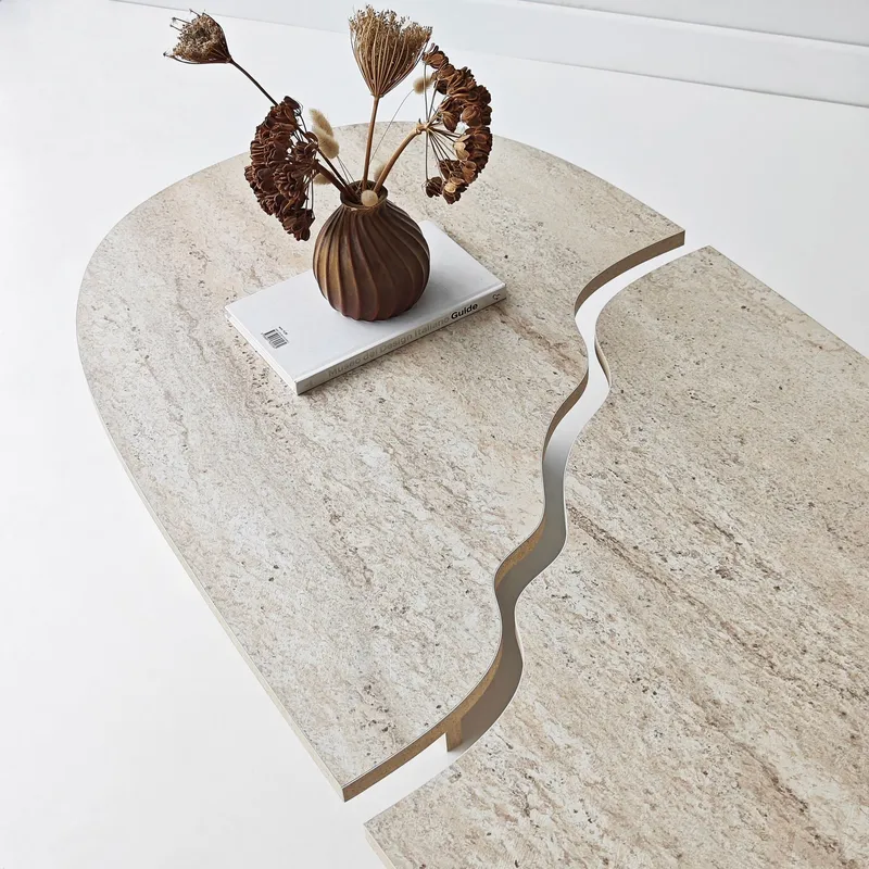 Jorvis sofabord 120 cm ovalt - Travertin - Møbler - Bord - Sofabord