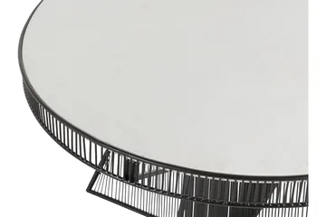Juntolo 77x77 cm Rundt Sofabord i Marmor med Understell i Metall - Hvit - Møbler - Bord - Sofabord