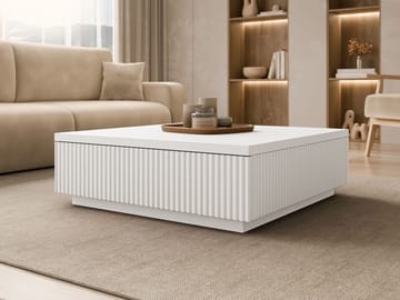 Juvik Sofabord 80 cm - hvit - Møbler - Bord - Sofabord