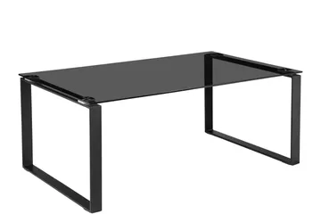 Kaedien Salongbord 110x70 cm Rektangulært i Glass og Metall - Røykgrå - Møbler - Bord - Sofabord