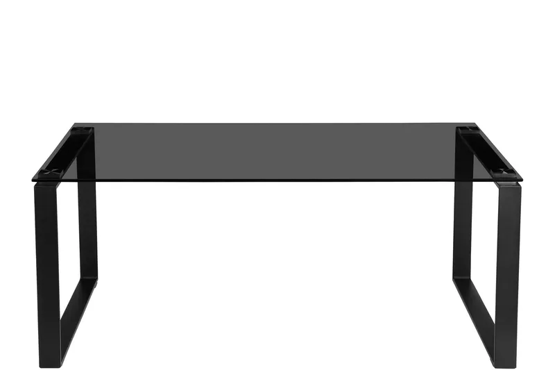 Kaedien Salongbord 110x70 cm Rektangulært i Glass og Metall - Røykgrå - Møbler - Bord - Sofabord