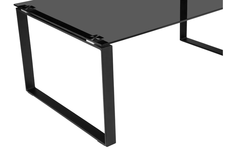 Kaedien Salongbord 110x70 cm Rektangulært i Glass og Metall - Røykgrå - Møbler - Bord - Sofabord