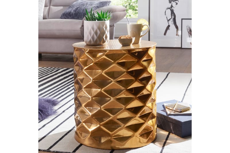 Kaegi Sofabord 44 cm Rundt - Gull - Møbler - Bord - Sofabord